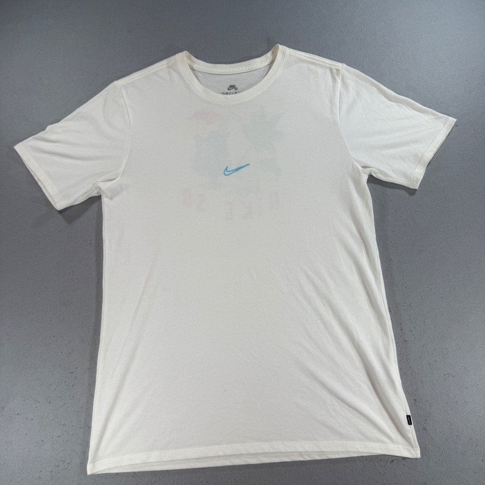 Nike SB Mens Medium Dri-FIT Tropical Graphic T-Shirt Cream Off White